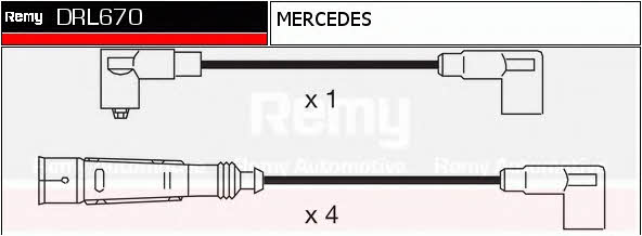 Remy DRL670 Дроти високовольтні, комплект DRL670: Купити в Україні - Добра ціна на EXIST.UA!