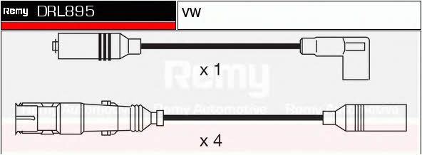 Remy DRL895 Дроти високовольтні, комплект DRL895: Купити в Україні - Добра ціна на EXIST.UA!