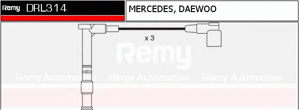Remy DRL314 Дроти високовольтні, комплект DRL314: Купити в Україні - Добра ціна на EXIST.UA!