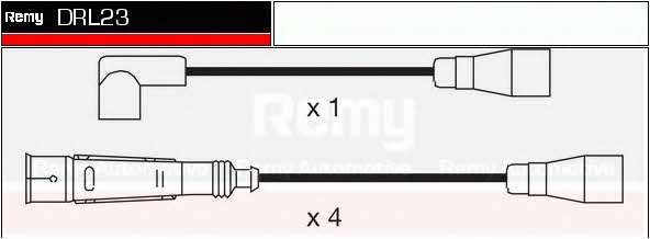 Remy DRL23 Дроти високовольтні, комплект DRL23: Купити в Україні - Добра ціна на EXIST.UA!