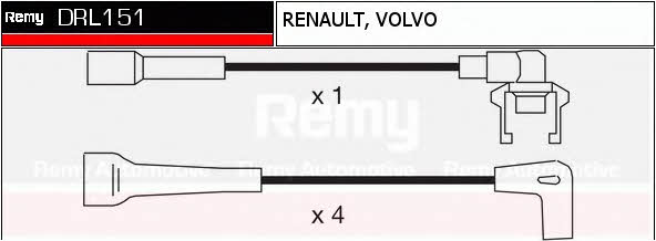 Remy DRL151 Дроти високовольтні, комплект DRL151: Купити в Україні - Добра ціна на EXIST.UA!