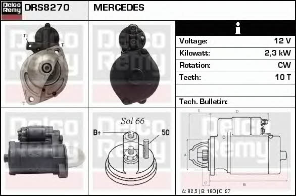 Remy DRS8270 Стартер DRS8270: Приваблива ціна - Купити в Україні на EXIST.UA!