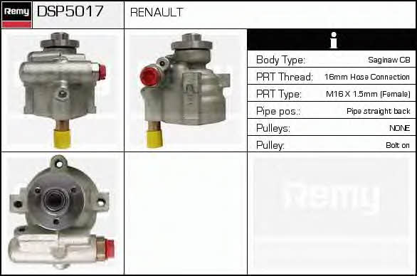 Remy DSP5017 Насос гідропідсилювача керма DSP5017: Купити в Україні - Добра ціна на EXIST.UA!