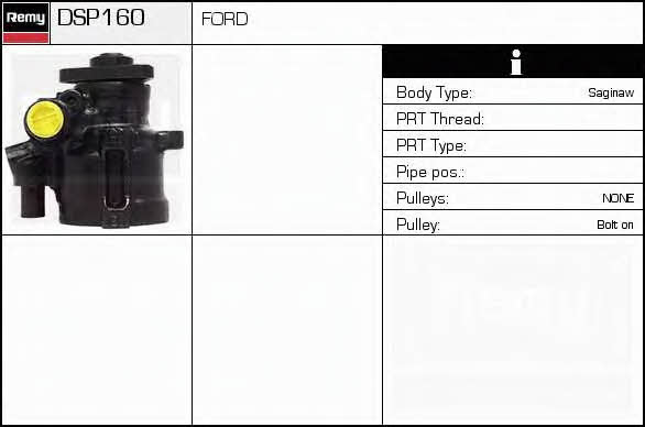 Remy DSP160 Насос гідропідсилювача керма DSP160: Купити в Україні - Добра ціна на EXIST.UA!