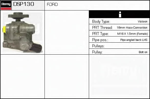 Remy DSP130 Насос гідропідсилювача керма DSP130: Купити в Україні - Добра ціна на EXIST.UA!