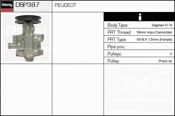 Remy DSP387 Насос гідропідсилювача керма DSP387: Купити в Україні - Добра ціна на EXIST.UA!
