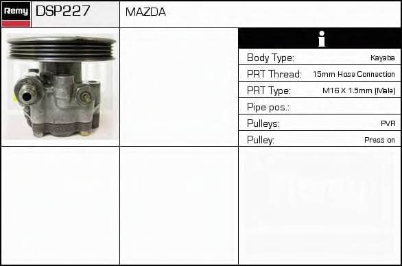 Remy DSP227 Насос гідропідсилювача керма DSP227: Купити в Україні - Добра ціна на EXIST.UA!