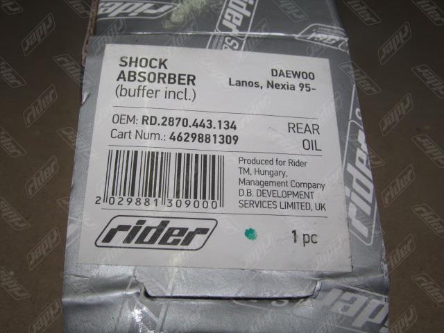 Rider RD.2870.443.134 Амортизатор підвіски RD2870443134: Приваблива ціна - Купити в Україні на EXIST.UA!