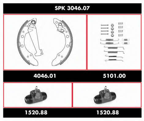 Road house SPK 3046.07 Колодки гальмівні барабанні, комплект SPK304607: Купити в Україні - Добра ціна на EXIST.UA!