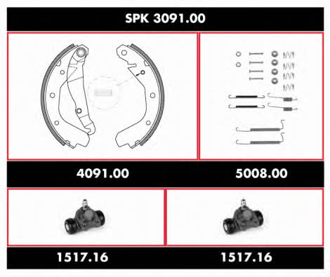  SPK 3091.00 Колодки гальмівні барабанні, комплект SPK309100: Купити в Україні - Добра ціна на EXIST.UA!