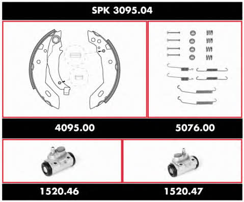  SPK 3095.04 Колодки гальмівні барабанні, комплект SPK309504: Купити в Україні - Добра ціна на EXIST.UA!