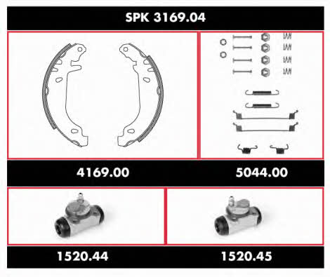 SPK316904 Road house Колодки тормозные барабанные, комплект