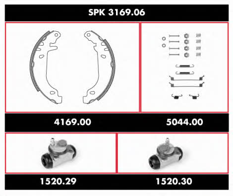  SPK 3169.06 Колодки гальмівні барабанні, комплект SPK316906: Купити в Україні - Добра ціна на EXIST.UA!