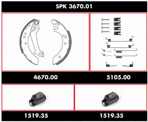 Road house SPK 3670.01 Колодки тормозные барабанные, комплект SPK367001: Купить в Украине - Отличная цена на EXIST.UA! SPK367001 Road house Колодки тормозные барабанные, комплект
