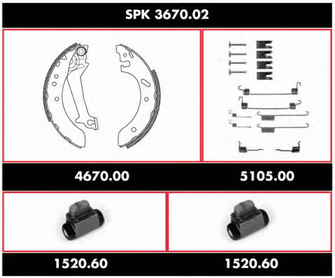 Road house SPK 3670.02 Колодки гальмівні барабанні, комплект SPK367002: Купити в Україні - Добра ціна на EXIST.UA!