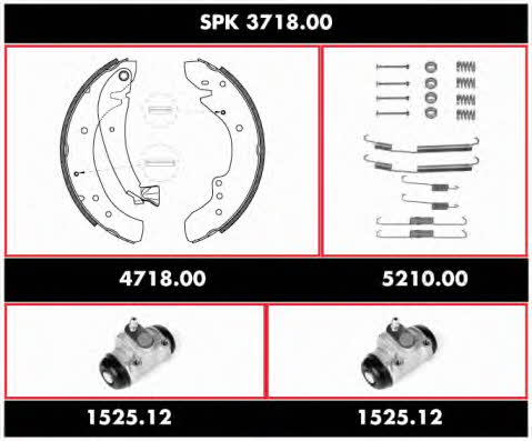  SPK 3718.00 Колодки гальмівні барабанні, комплект SPK371800: Купити в Україні - Добра ціна на EXIST.UA!