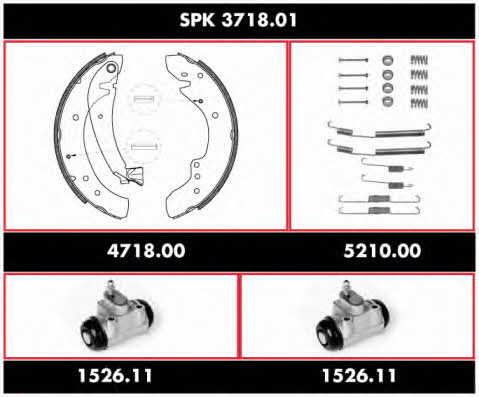  SPK 3718.01 Колодки гальмівні барабанні, комплект SPK371801: Купити в Україні - Добра ціна на EXIST.UA!