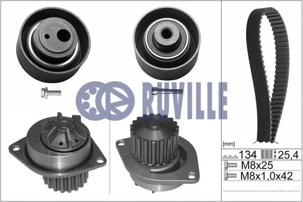 Ruville 55906701 Ремінь ГРМ, комплект з водяним насосом 55906701: Купити в Україні - Добра ціна на EXIST.UA! 55906701 Ruville Ремінь ГРМ, комплект з водяним насосом