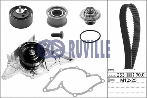 55490702 Ruville Ремень ГРМ, комплект с водяным насосом