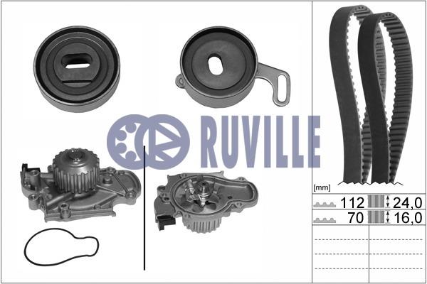 57406711 Ruville Ремінь ГРМ, комплект з водяним насосом