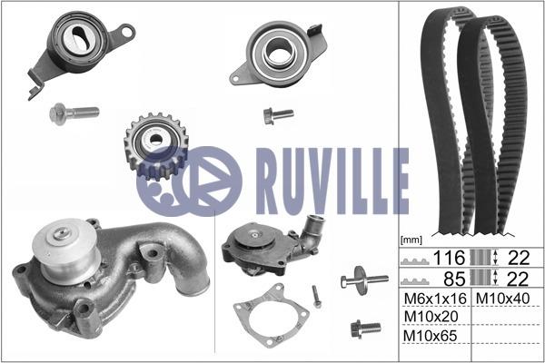 55214701 Ruville Ремень ГРМ, комплект с водяным насосом