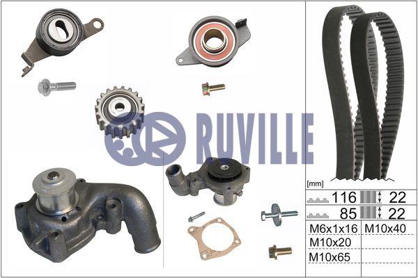 55214702 Ruville Ремень ГРМ, комплект с водяным насосом