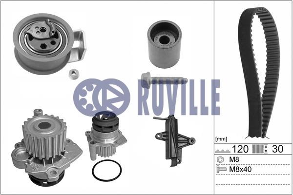 55494732 Ruville Ремень ГРМ, комплект с водяным насосом