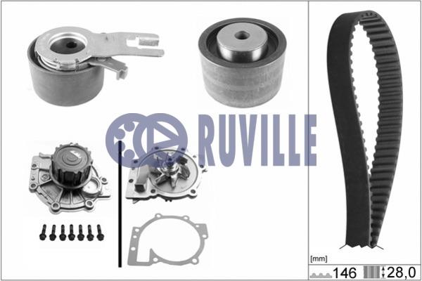 Ruville 56521701 Ремінь ГРМ, комплект з водяним насосом 56521701: Купити в Україні - Добра ціна на EXIST.UA! 56521701 Ruville Ремінь ГРМ, комплект з водяним насосом