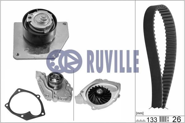 Ruville 55629701 Ремінь ГРМ, комплект з водяним насосом 55629701: Купити в Україні - Добра ціна на EXIST.UA!