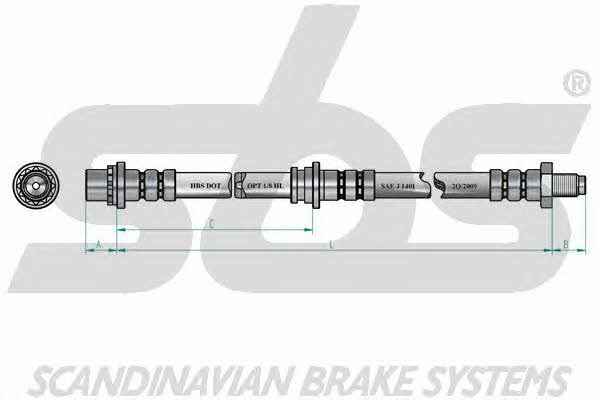 SBS 1330854021 Гальмівний шланг 1330854021: Купити в Україні - Добра ціна на EXIST.UA!