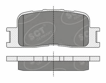 SP334PR SCT Тормозные колодки дисковые, комплект
