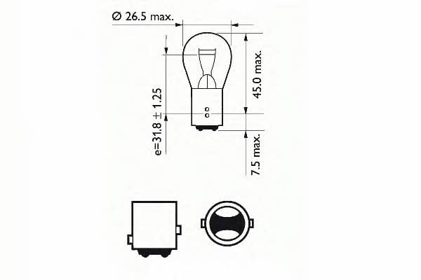 SCT 202068 Лампа розжарювання P21/5W 12V 21/5W 202068: Приваблива ціна - Купити в Україні на EXIST.UA!