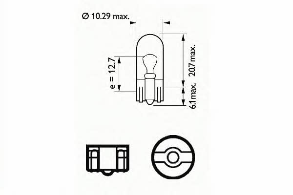 SCT 202112 Лампа розжарювання W5W 12V 5W 202112: Купити в Україні - Добра ціна на EXIST.UA!