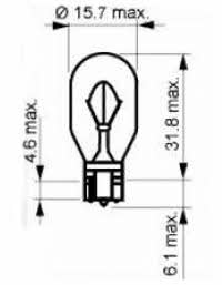 SCT 202402 Лампа розжарювання W16W 12V 16W 202402: Купити в Україні - Добра ціна на EXIST.UA!