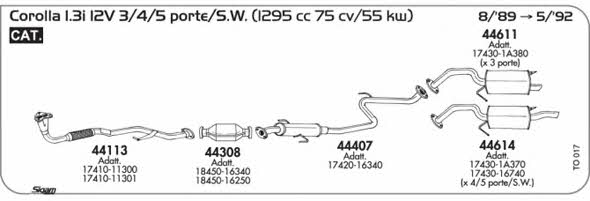 Sigam TO017 Система випуску відпрацьованих газів TO017: Купити в Україні - Добра ціна на EXIST.UA!