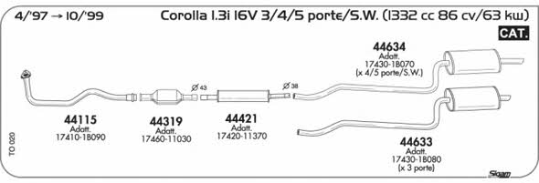 Sigam TO020 Система випуску відпрацьованих газів TO020: Купити в Україні - Добра ціна на EXIST.UA!