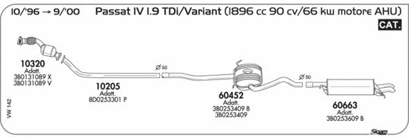 Sigam VW142 Система випуску відпрацьованих газів VW142: Купити в Україні - Добра ціна на EXIST.UA!