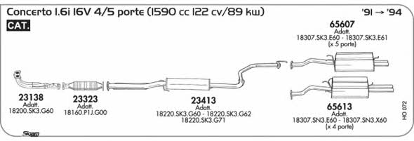 Sigam HO072 Система випуску відпрацьованих газів HO072: Купити в Україні - Добра ціна на EXIST.UA!