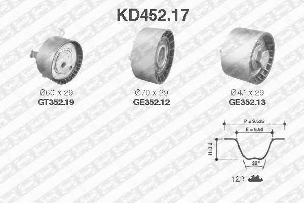 SNR KD45217 Комплект зубчастих ременів KD45217: Купити в Україні - Добра ціна на EXIST.UA!