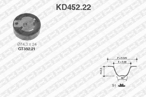 SNR KD45222 Комплект зубчастих ременів KD45222: Купити в Україні - Добра ціна на EXIST.UA!