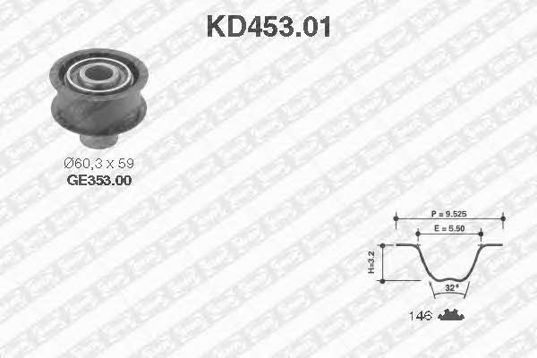 SNR KD453.01 Комплект зубчастих ременів KD45301: Купити в Україні - Добра ціна на EXIST.UA!