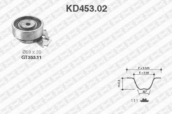 SNR KD45302 Комплект зубчастих ременів KD45302: Купити в Україні - Добра ціна на EXIST.UA!