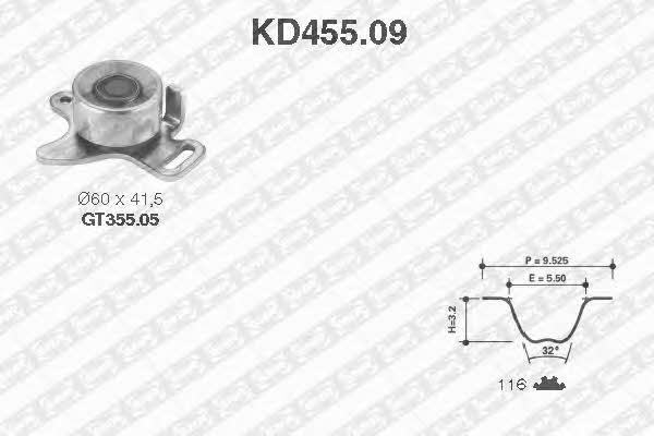 SNR KD455.09 Комплект зубчастих ременів KD45509: Купити в Україні - Добра ціна на EXIST.UA!