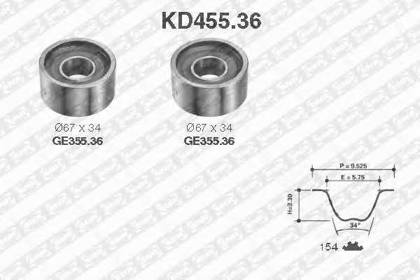 SNR KD45536 Комплект зубчастих ременів KD45536: Купити в Україні - Добра ціна на EXIST.UA!