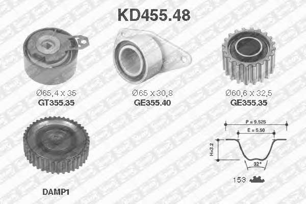 SNR KD45548 Комплект зубчастих ременів KD45548: Приваблива ціна - Купити в Україні на EXIST.UA!