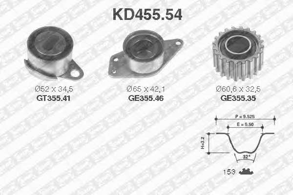 SNR KD45554 Комплект зубчастих ременів KD45554: Купити в Україні - Добра ціна на EXIST.UA!