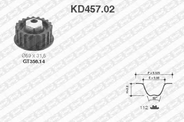 SNR KD457.02 Комплект зубчастих ременів KD45702: Купити в Україні - Добра ціна на EXIST.UA!
