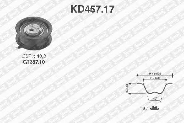 SNR KD457.17 Комплект зубчастих ременів KD45717: Купити в Україні - Добра ціна на EXIST.UA!