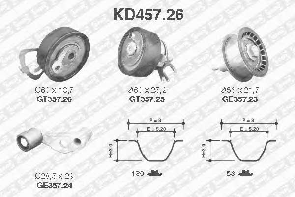 SNR KD45726 Комплект зубчастих ременів KD45726: Купити в Україні - Добра ціна на EXIST.UA!