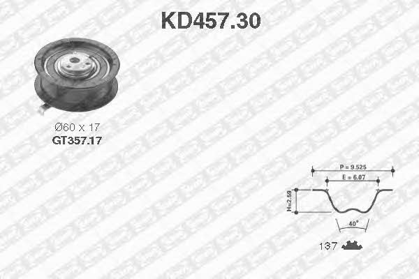 SNR KD45730 Комплект зубчастих ременів KD45730: Купити в Україні - Добра ціна на EXIST.UA!